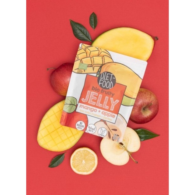 Diet Food Bio Augļu želeja Ābols + Mango 50 g bilde Diet Food Bio Augļu želeja Ābols + Mango 50 g fotogrāfija